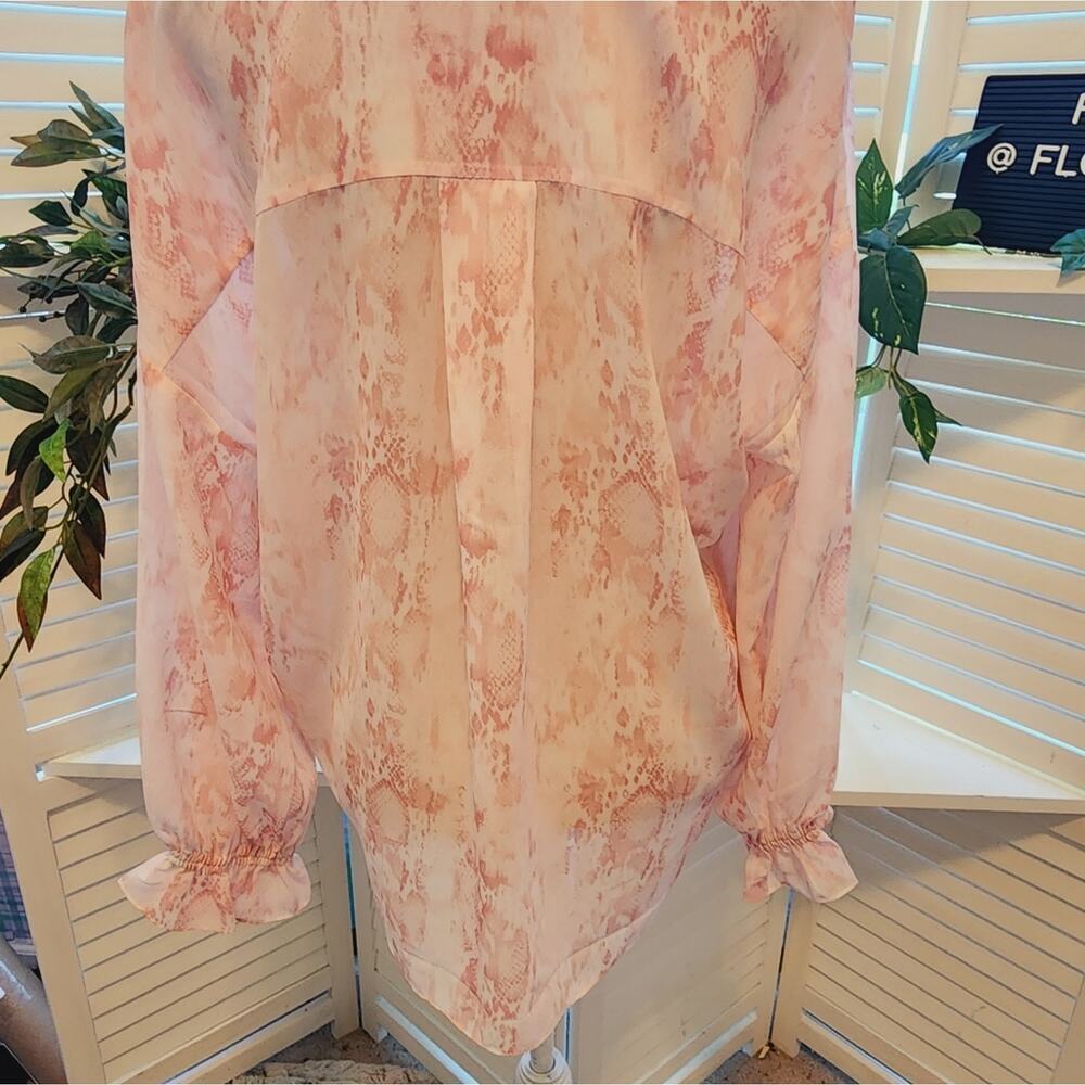 ALL SAINTS PINK ANIMAL PRINT SIZE 8 BLOUSE - Picture 5 of 6